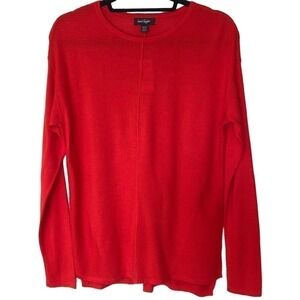 Lord And Taylor Women Sweater Size XS Red Long Sleeves Pullover Top Casual NEW